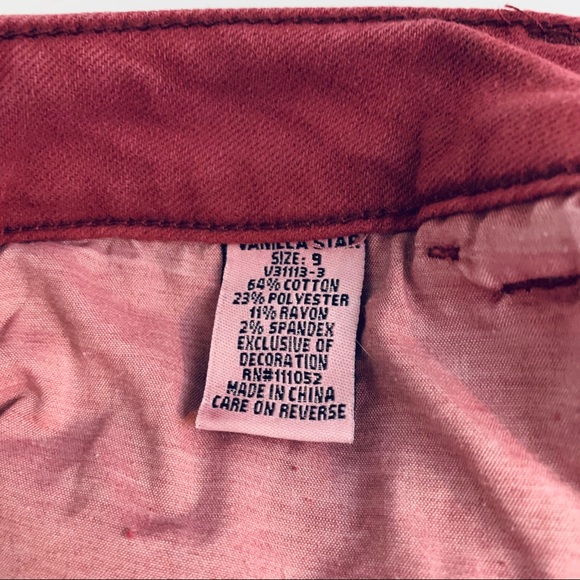 VANILLA STAR Maroon Lace Side Shorts - Picture 3 of 5